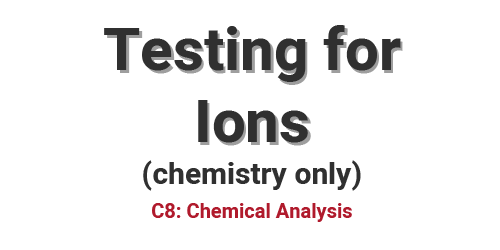 Testing for Ions