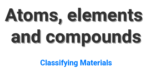 Atoms, elements and compounds