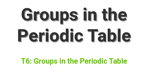 Groups in the Periodic Table
